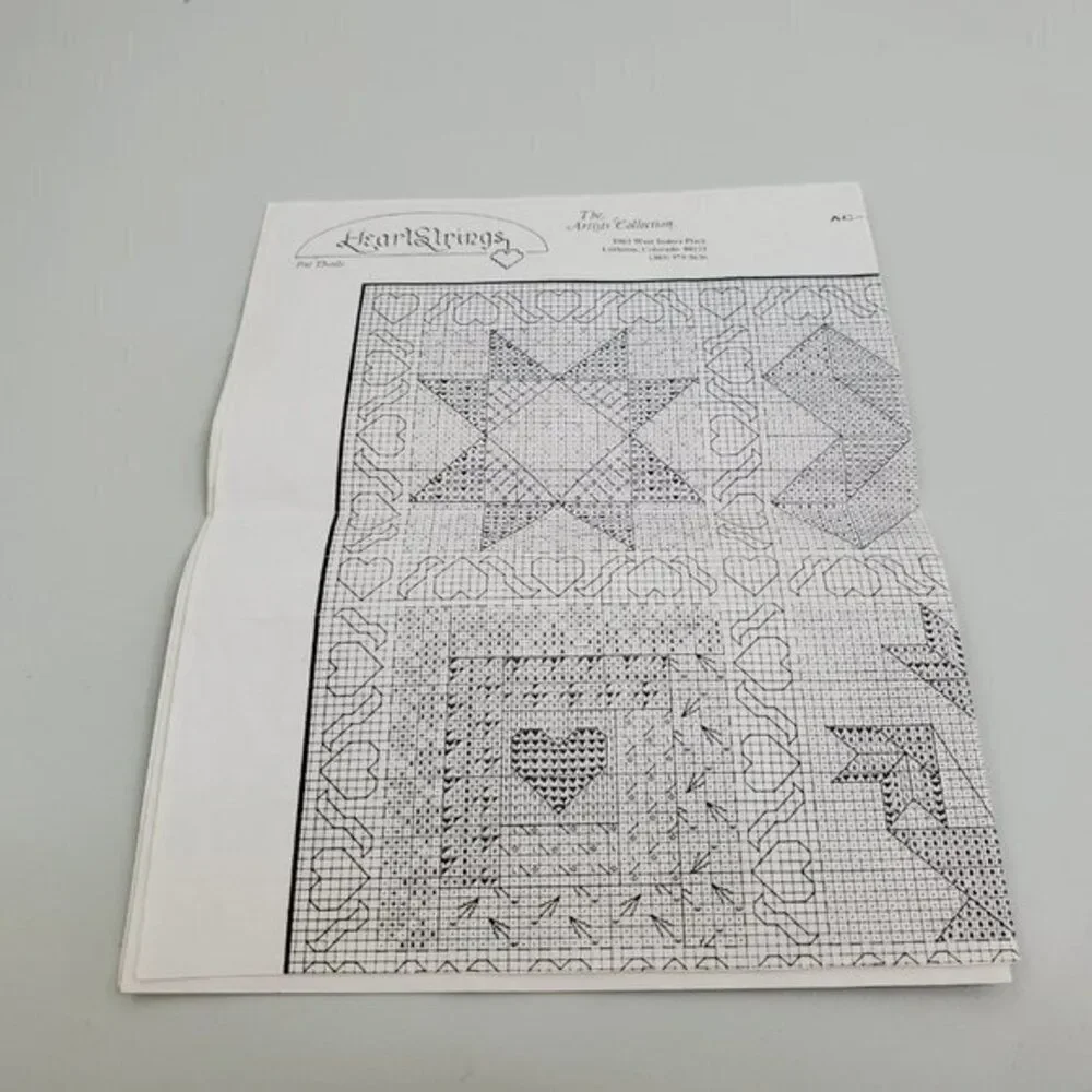Heart Strings Cross‎ Stitch Pattern homespun memor